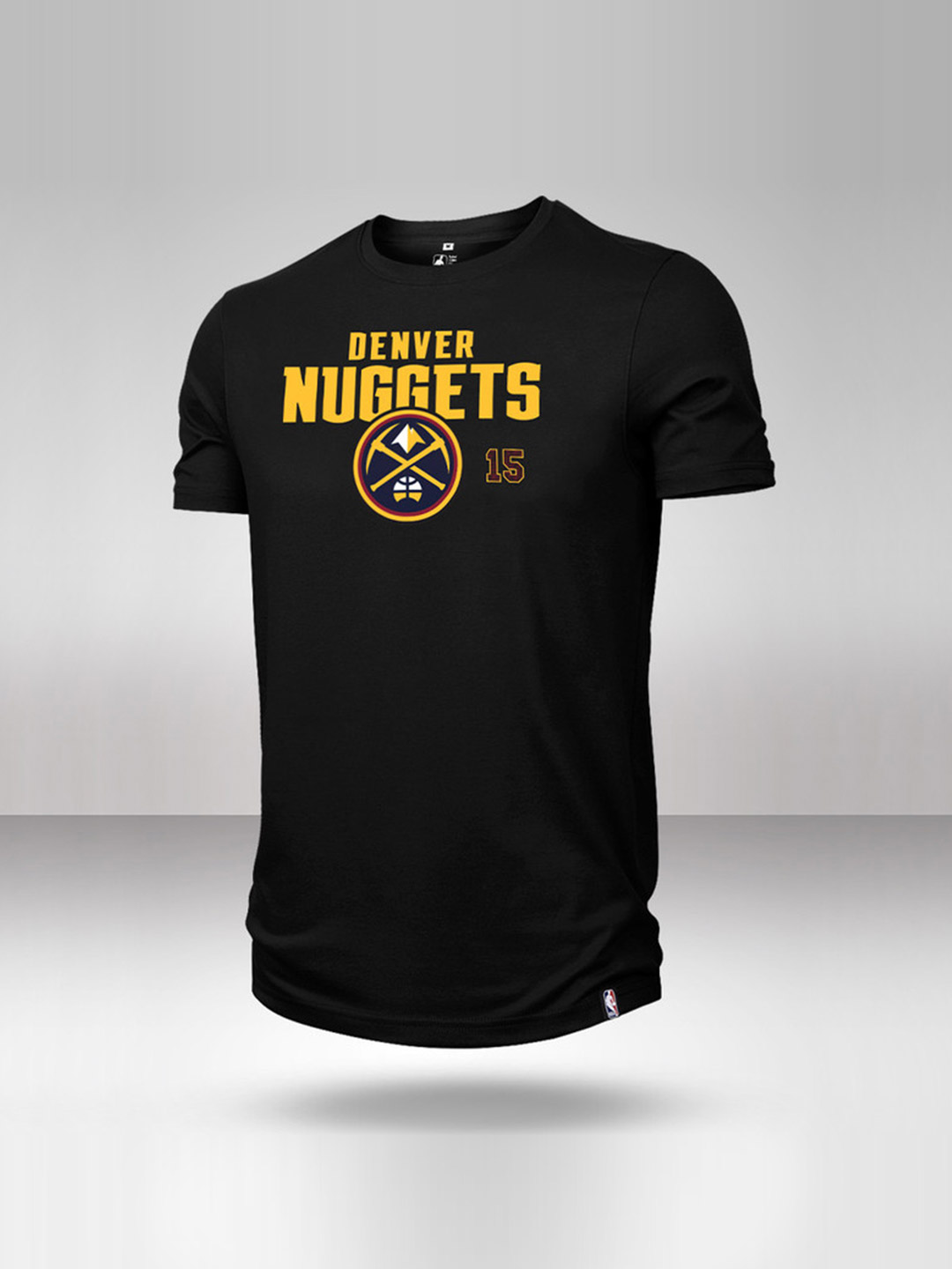 NBA - Denver Nuggets Men Black and Yellow Printed Round Neck Classic T-Shirt  (1)