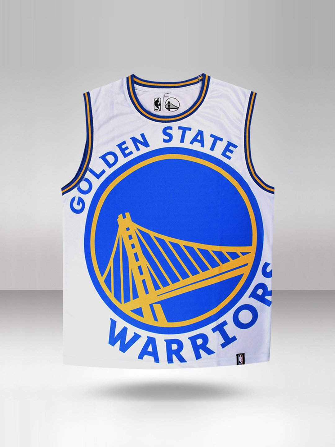 Golden State Warriors: Oversized Logo Sleeveless Jersey - White