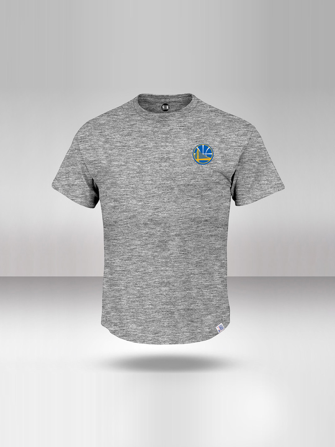 NBA - Golden State Warriors Men Grey Melange Solid Round Neck T-Shirt  (1)