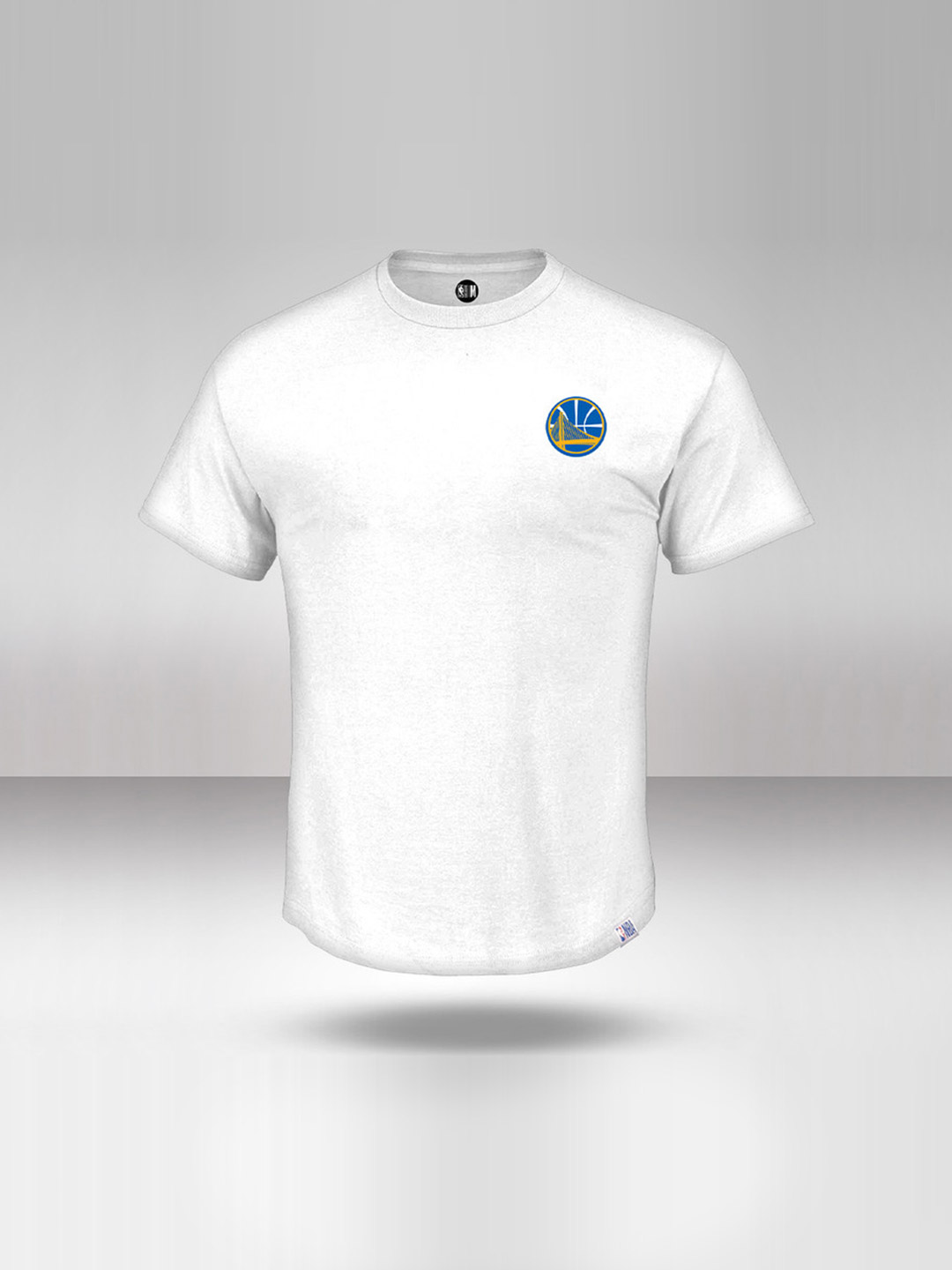 NBA - Golden State Warriors Men White Solid Round Neck T-Shirt  (1)