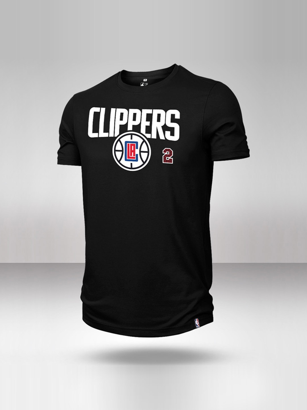 NBA - Los Angeles Clippers Men Black Kawhi Leonard Printed Round Neck T-Shirt  (1)