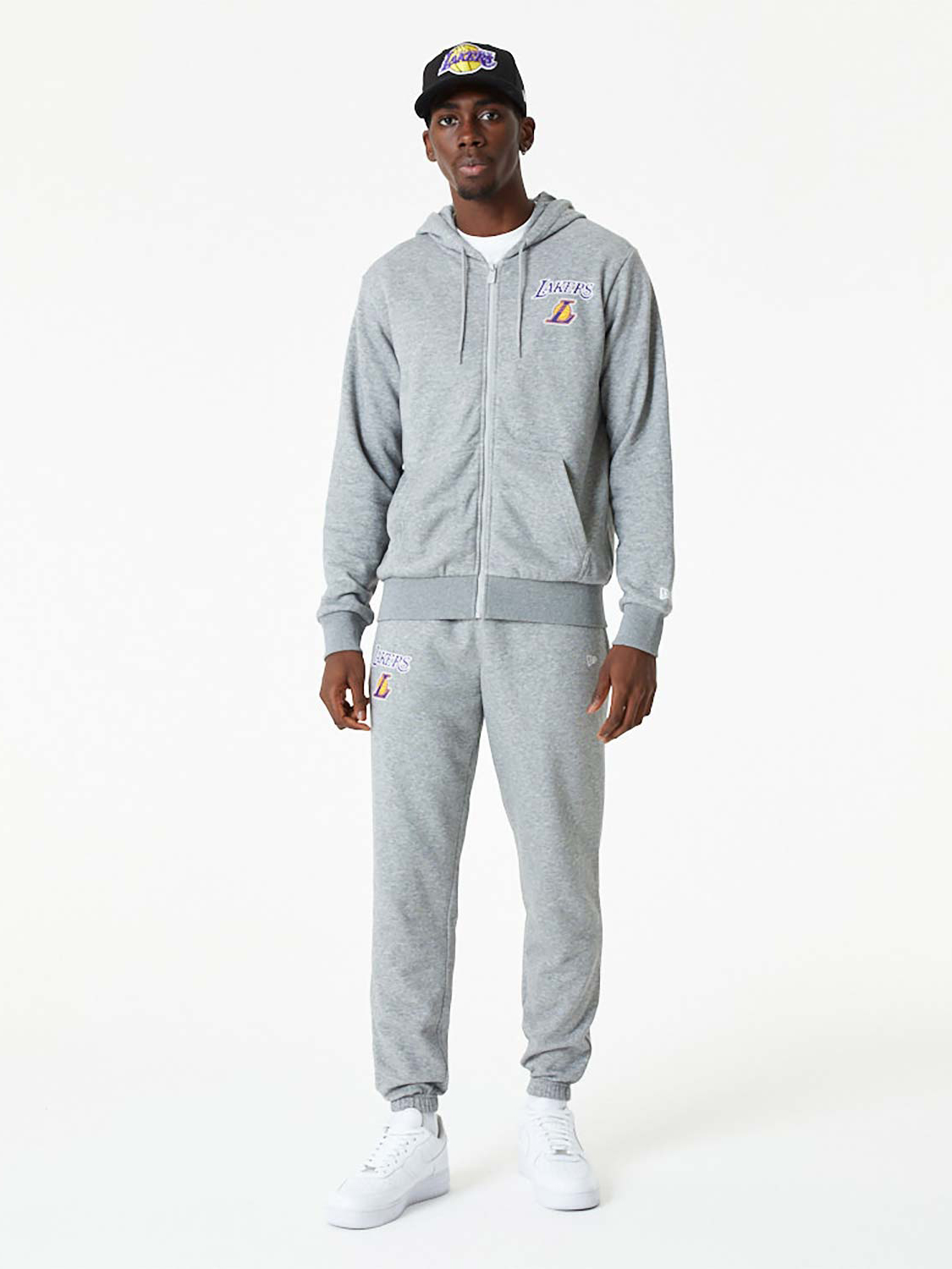 NBA - Los Angeles Lakers LA Lakers NBA Essentials Grey Full Zip Hoodie
 (3)