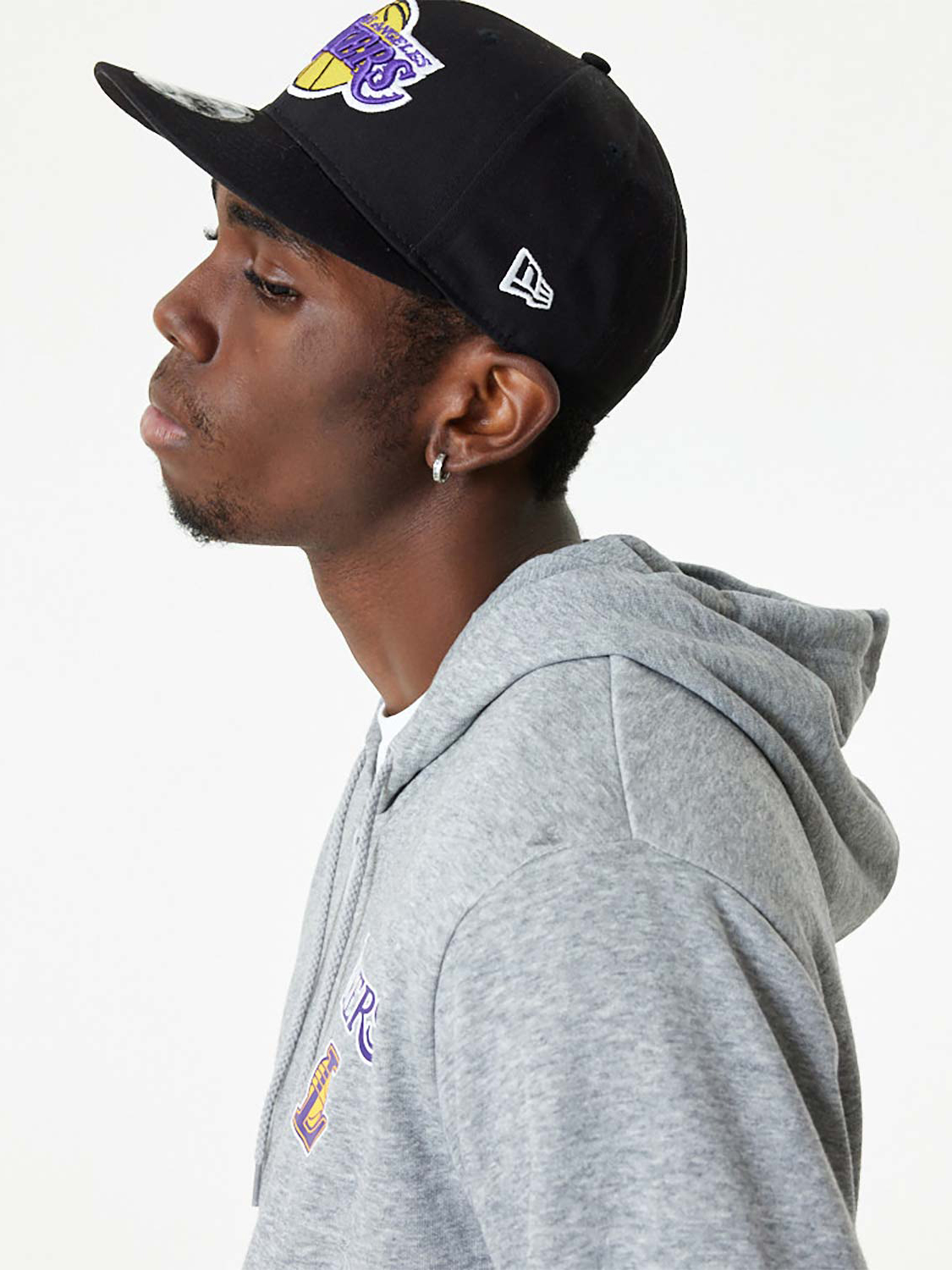 NBA - Los Angeles Lakers LA Lakers NBA Essentials Grey Full Zip Hoodie
 (7)