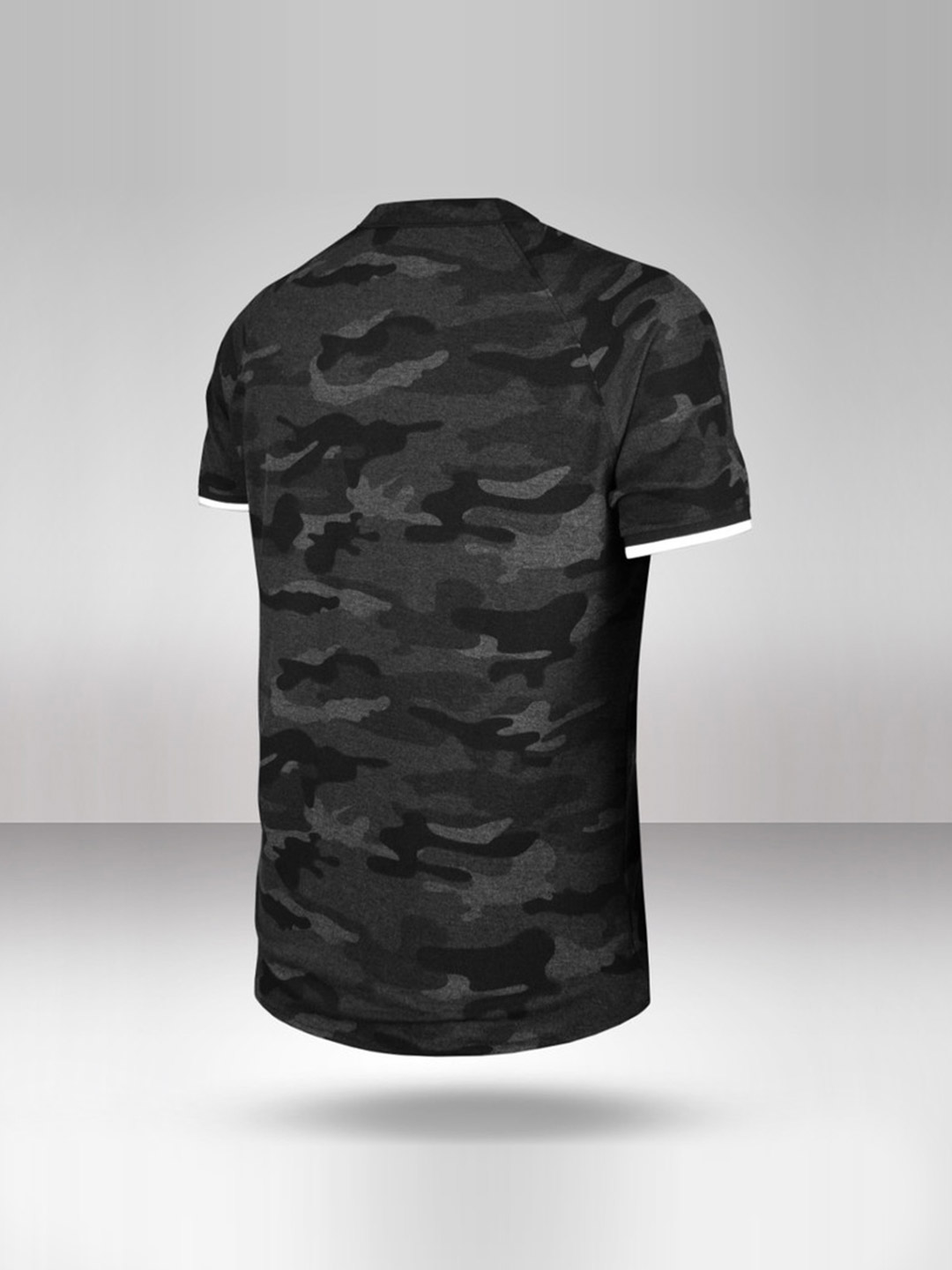 NBA - Los Angeles Lakers Men Anthra Melange Camo Printed Baseball Shirt  (2)