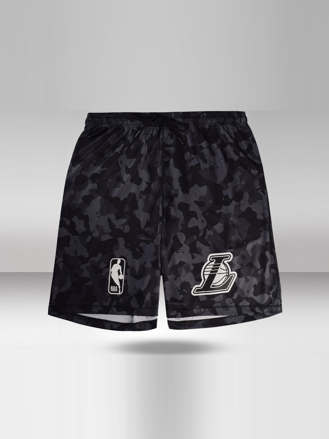 NBA - Los Angeles Lakers Men Black Combat Printed Shorts  (1)