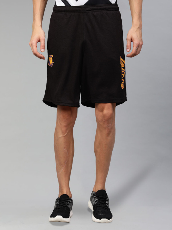 NBA - Los Angeles Lakers Men Black Printed Regular Fit Shorts (1)