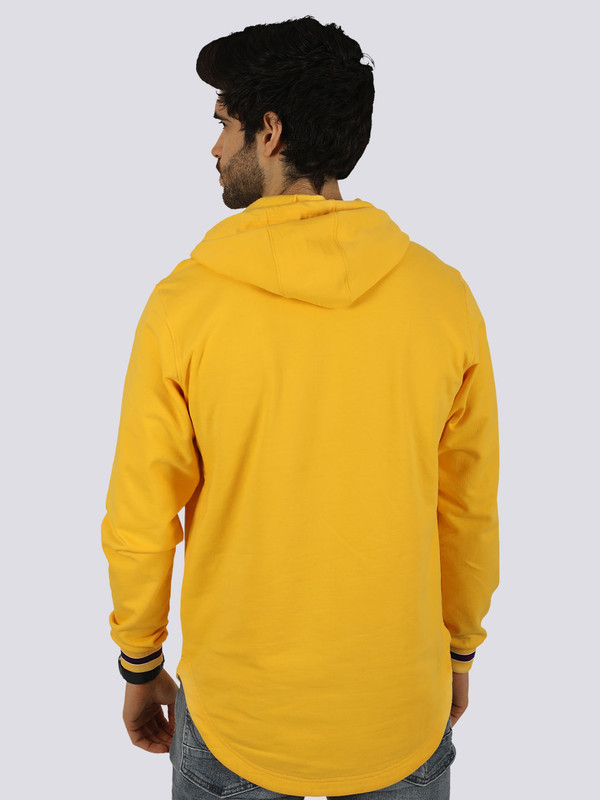 NBA - Los Angeles Lakers Men Mustard Printed Typography Hoodie (2)