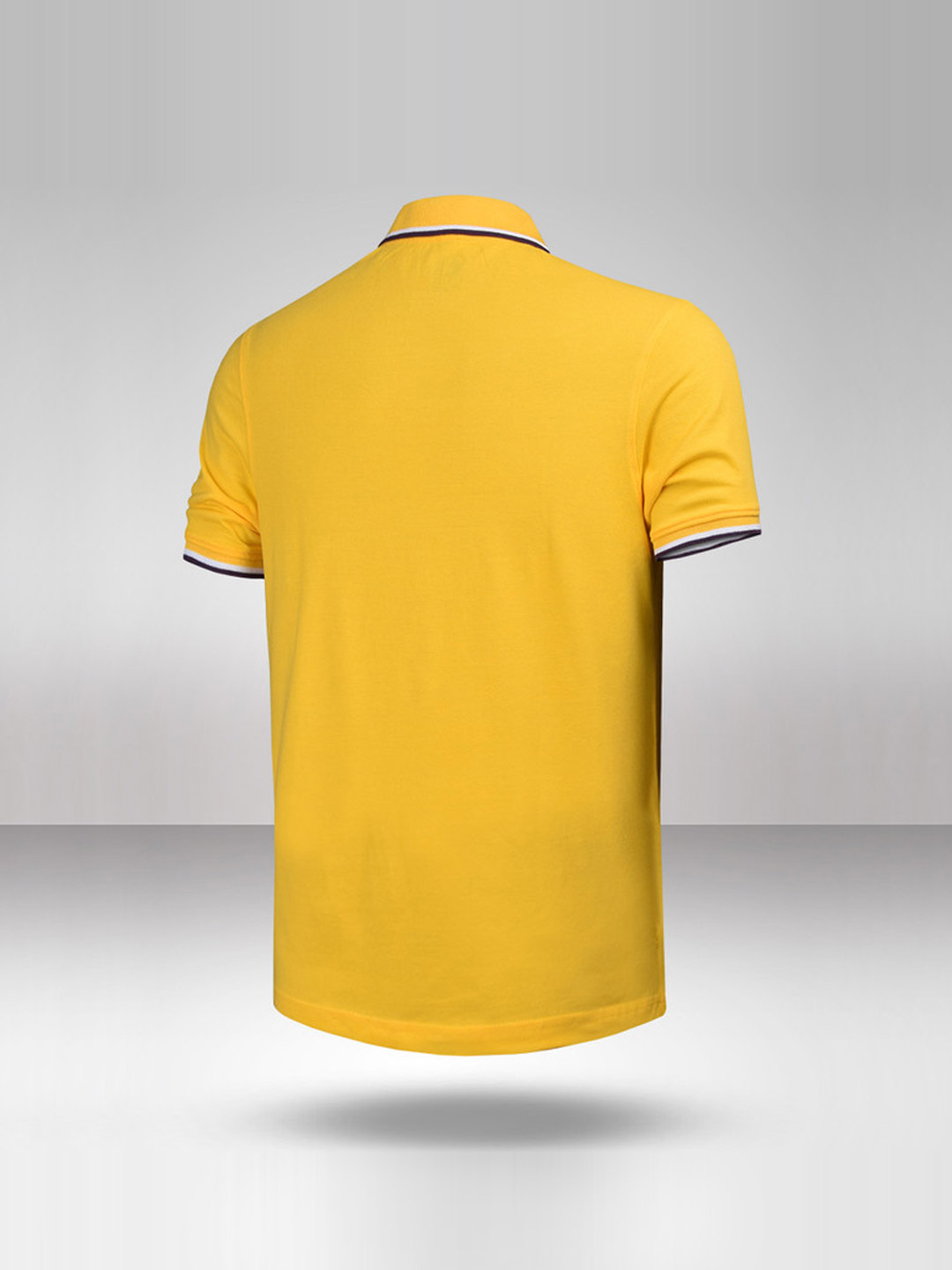 NBA - Los Angeles Lakers Men Mustard Solid Polo Collar T-Shirt  (1)