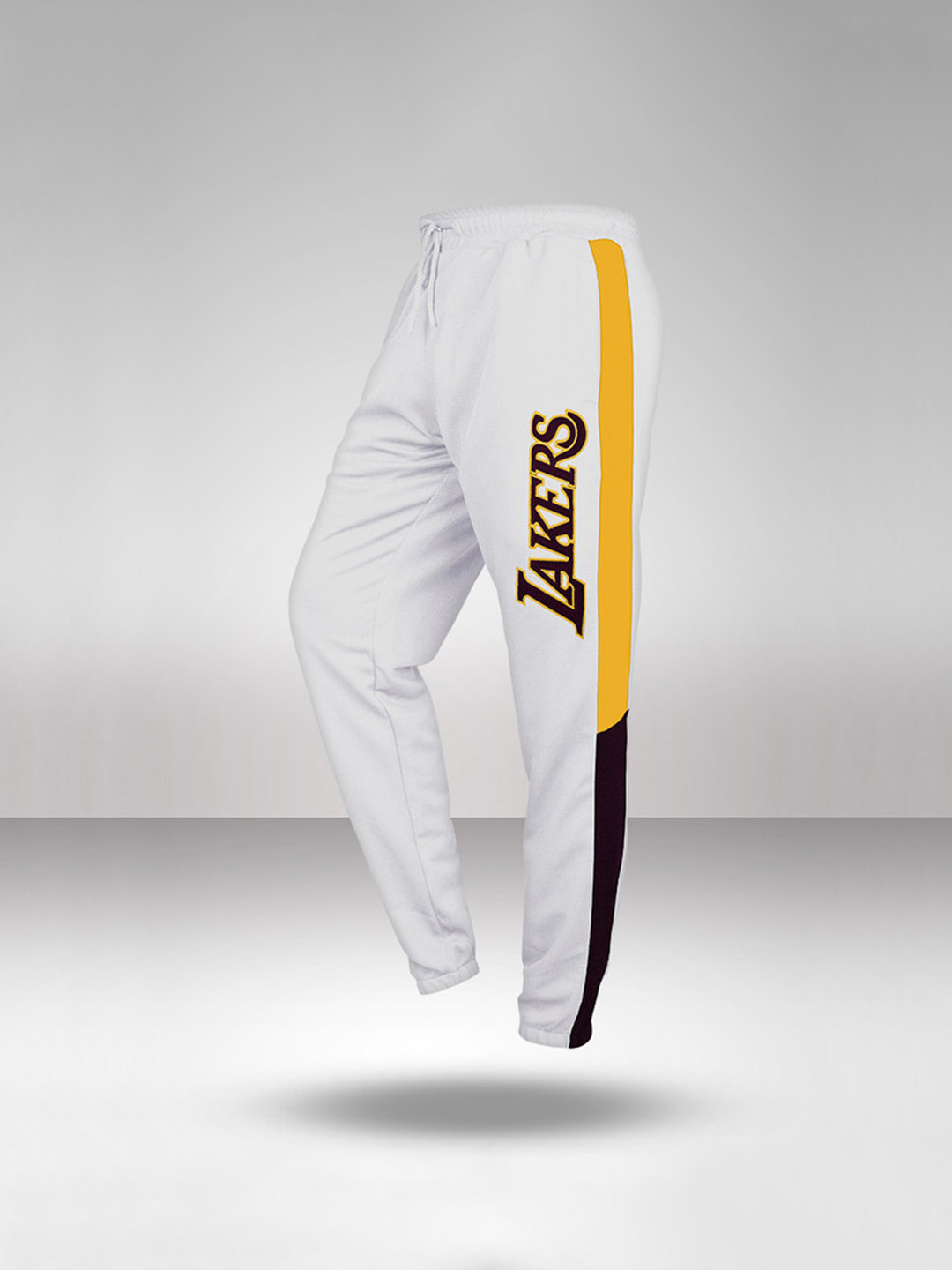 NBA - Los Angeles Lakers Men White and Black Printed Classic Trak Pants  (1)