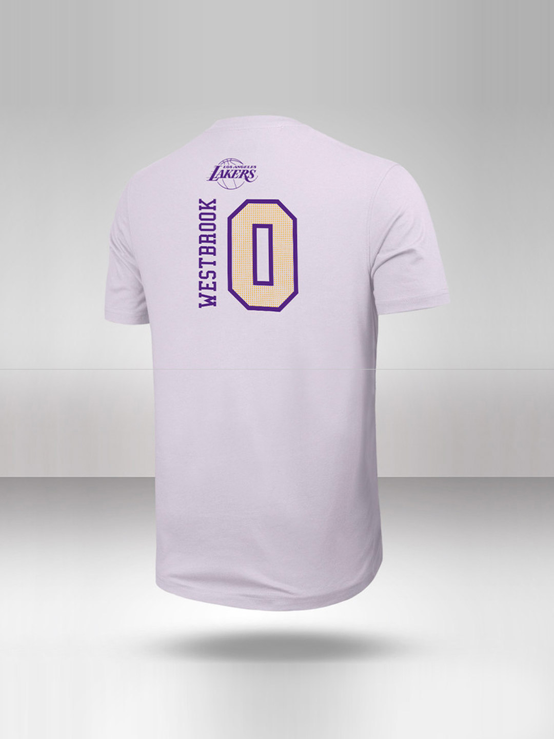 NBA - Los Angeles Lakers Men White Russel Wrestbrook Printed Round Neck Classic T-Shirt  (2)
