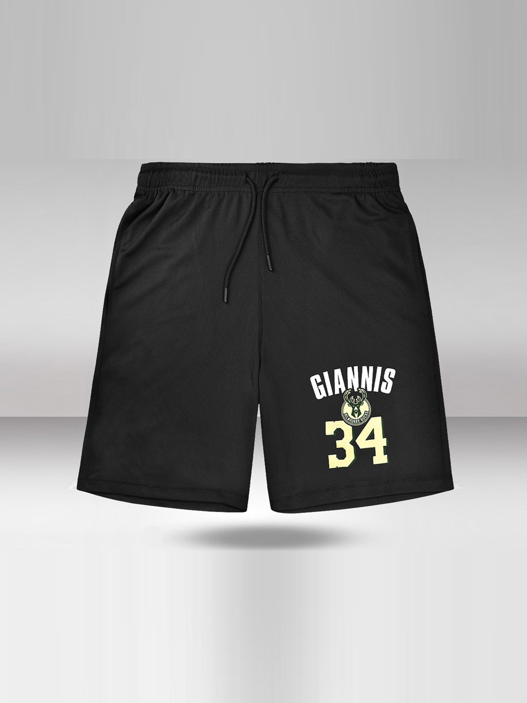 NBA - Milwaukee Bucks Men Anthra Melange Giannis Basketball Shorts  (1)