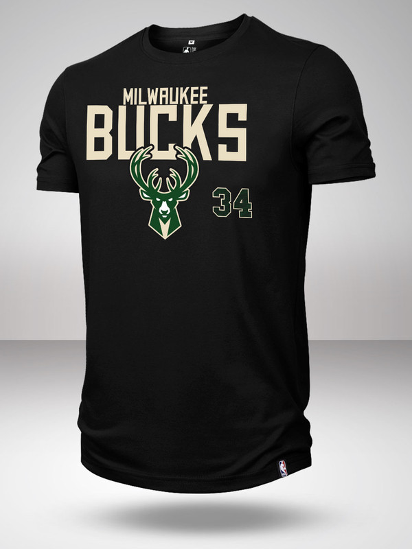 Men Black Printed Giannis Classic T-Shirt