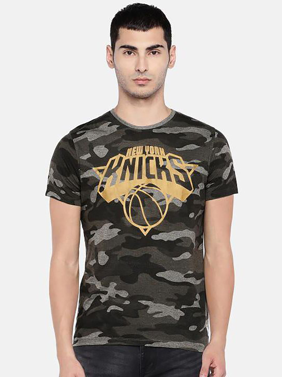 NBA - New York Knicks New York Knicks Men Green Round Neck T-Shirt (1)