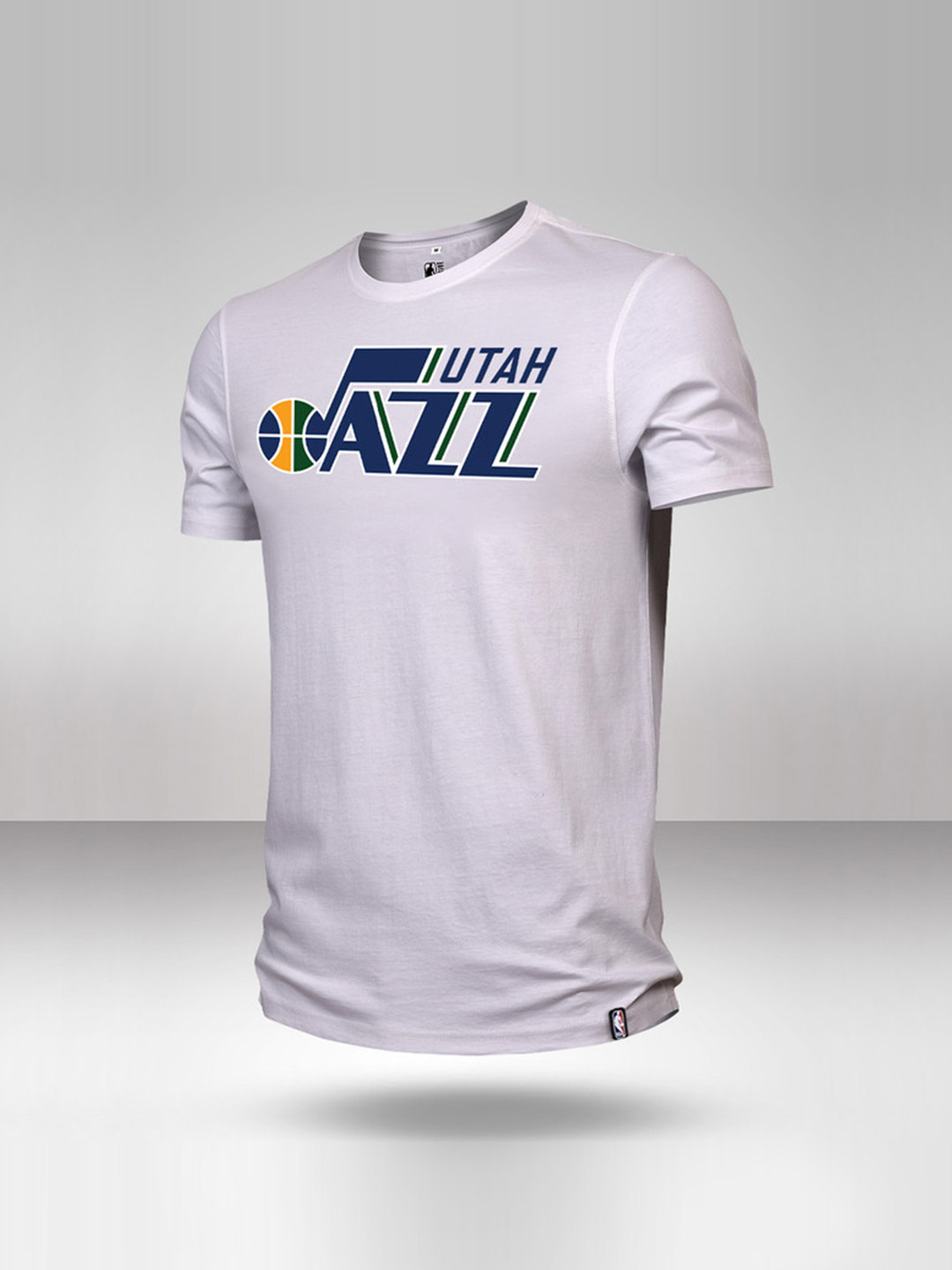NBA - Utah Jazz Men White Donovan Mitchell Printed Round Neck Classic T-Shirt 