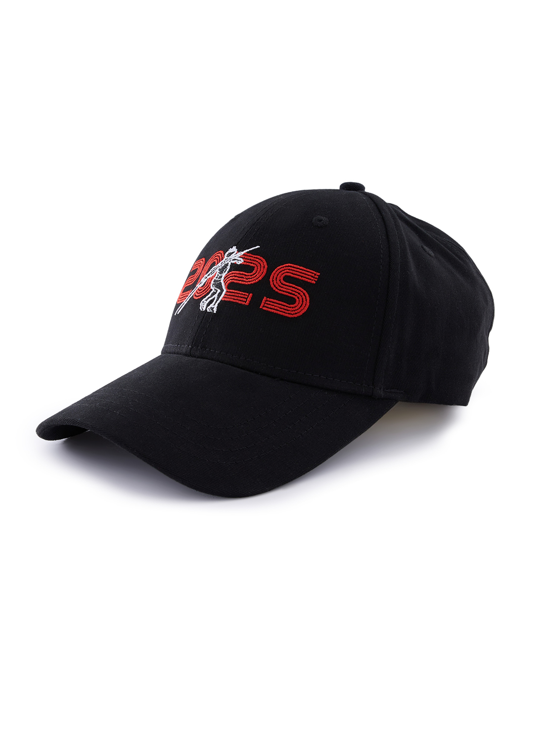 Neeraj Chopra Classic Black Embroidered Baseball Cap with Adjustable Buckle (2)