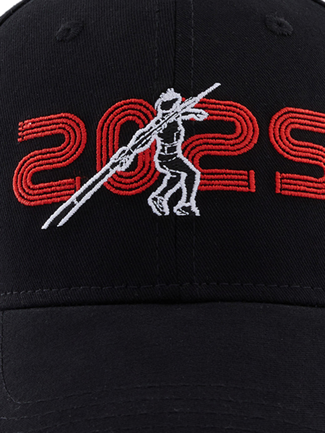 Neeraj Chopra Classic Black Embroidered Baseball Cap with Adjustable Buckle (6)