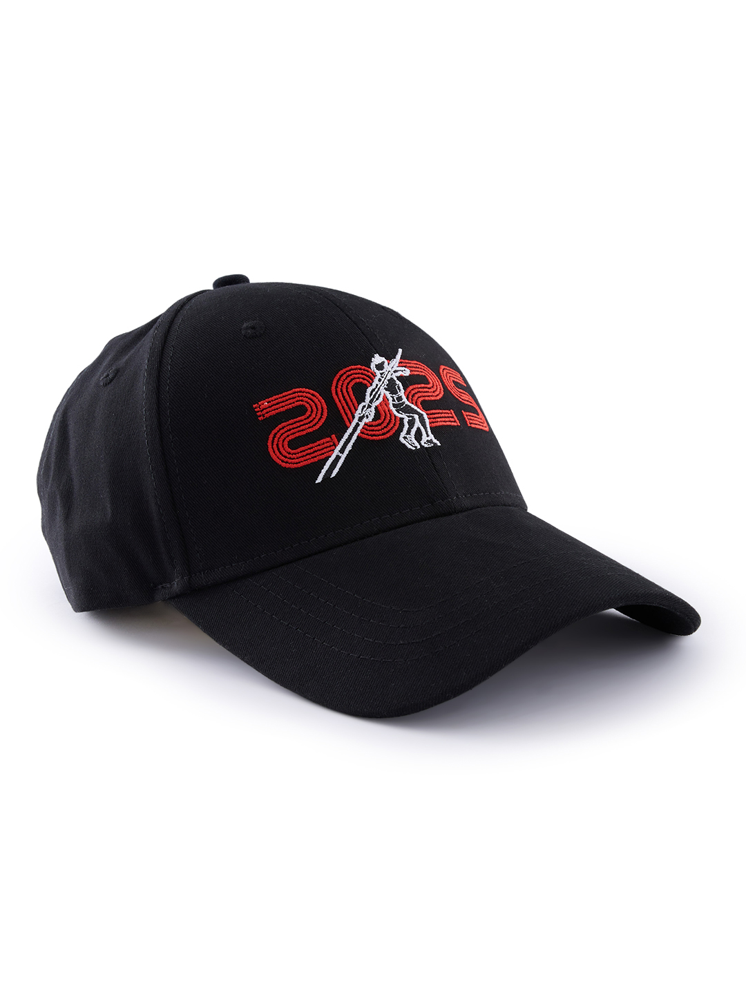 Neeraj Chopra Classic Black Embroidered Baseball Cap with Adjustable Buckle (3)