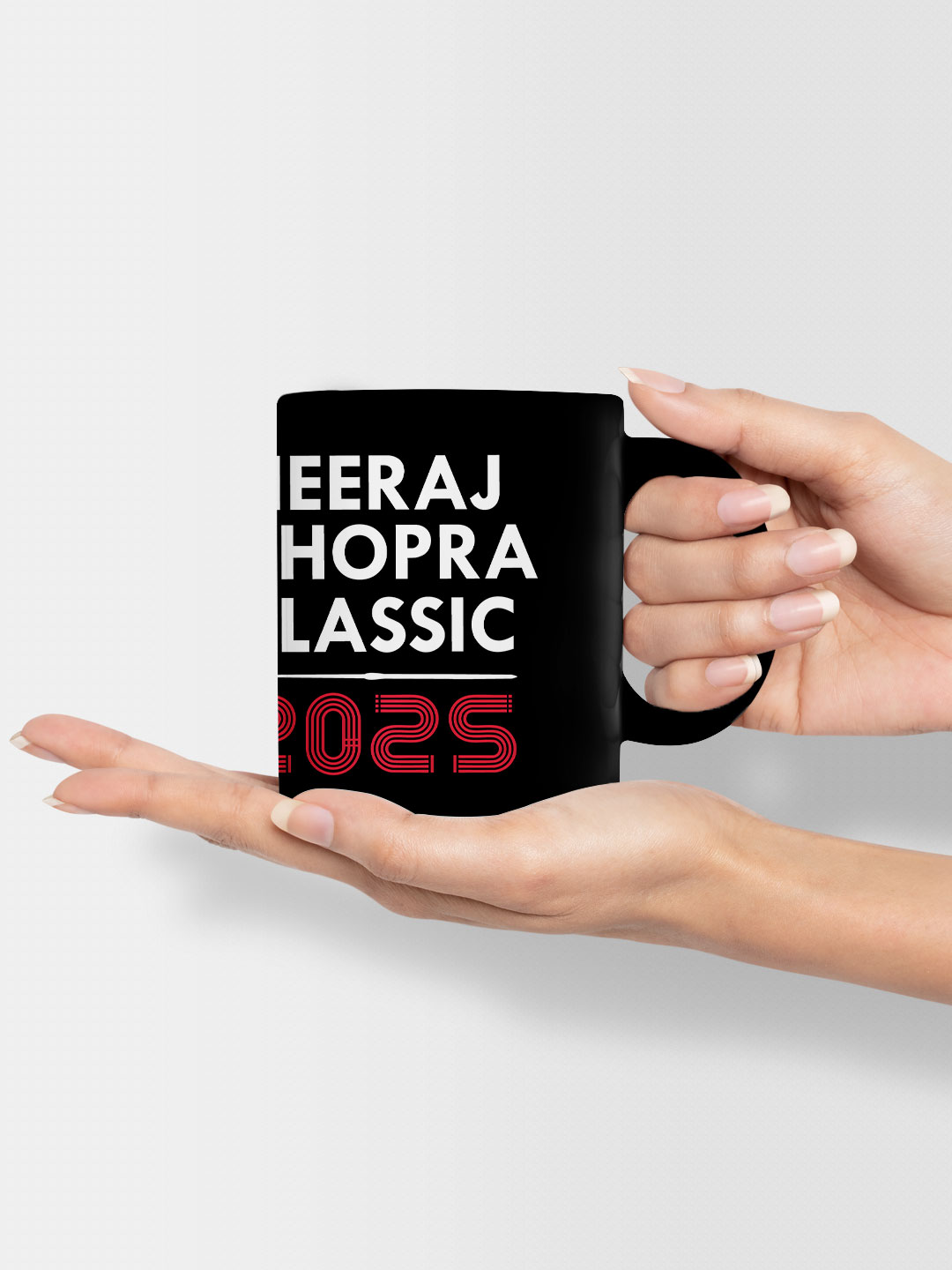 Neeraj Chopra Classic Ceramic Glossy Printed Mug, Microwave and Dishwasher Safe, Tea and Coffee Mug - 325 ml (Black) - P (6)