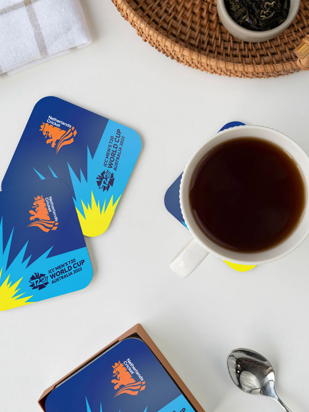 Netherlands Team Netherlands ICC T20 Square Coaster (3)