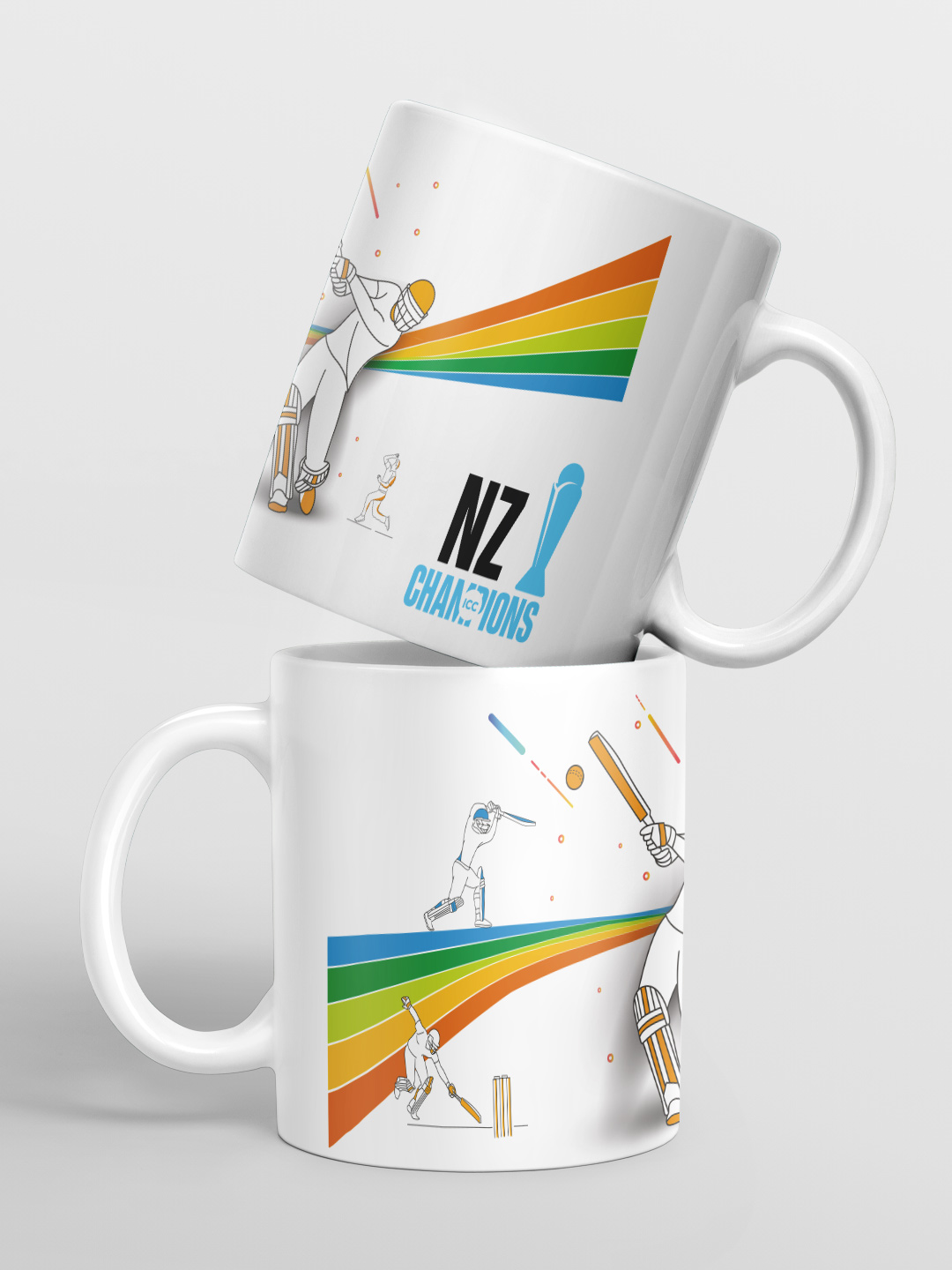 New Zealand ICC Champions Trophy 2025 - Ceramic Glossy Printed Mug, Microwave and Dishwasher Safe, Tea and Coffee Mug -  (1)