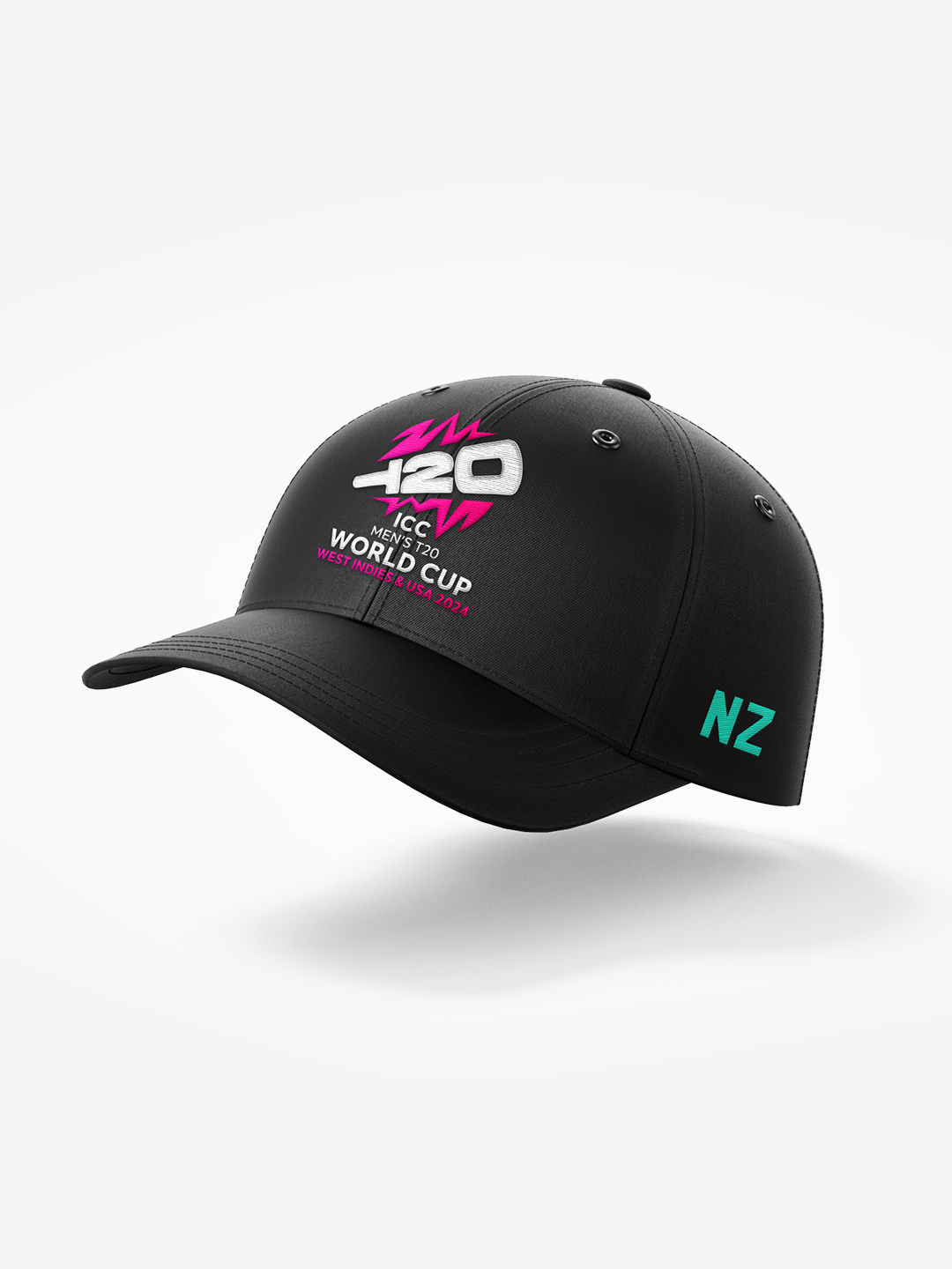 New Zealand ICC Men's T20 WC-24 Black Embroidered Team Newzealand Baseball Cap (1)