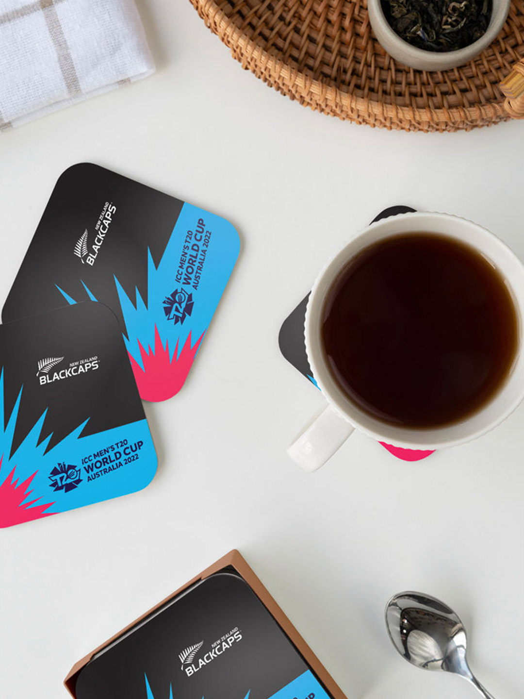 New Zealand Team New Zealand ICC T20 Square Coaster (4)