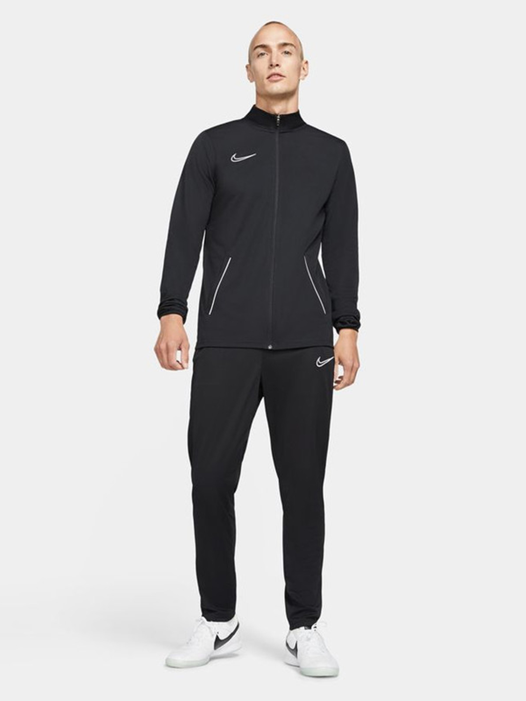 Nike Men Black Dri-FIT Academy Solid Co-ord Sets (1)