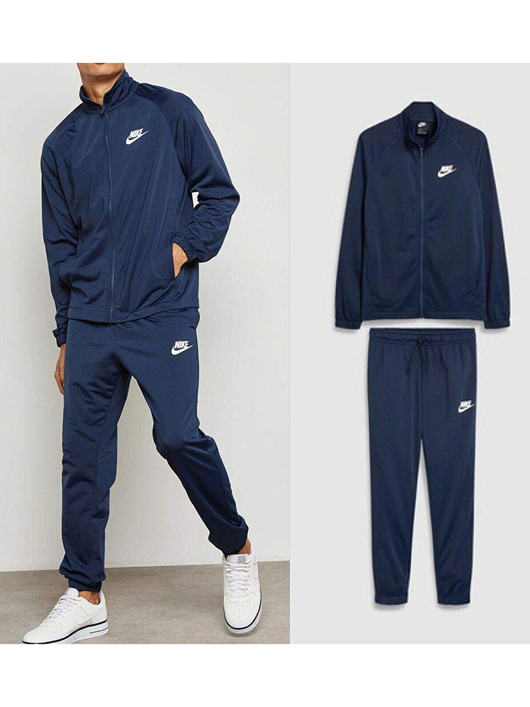 Nike Men Blue Dri-FIT Academy Solid Co-ord Sets (1)