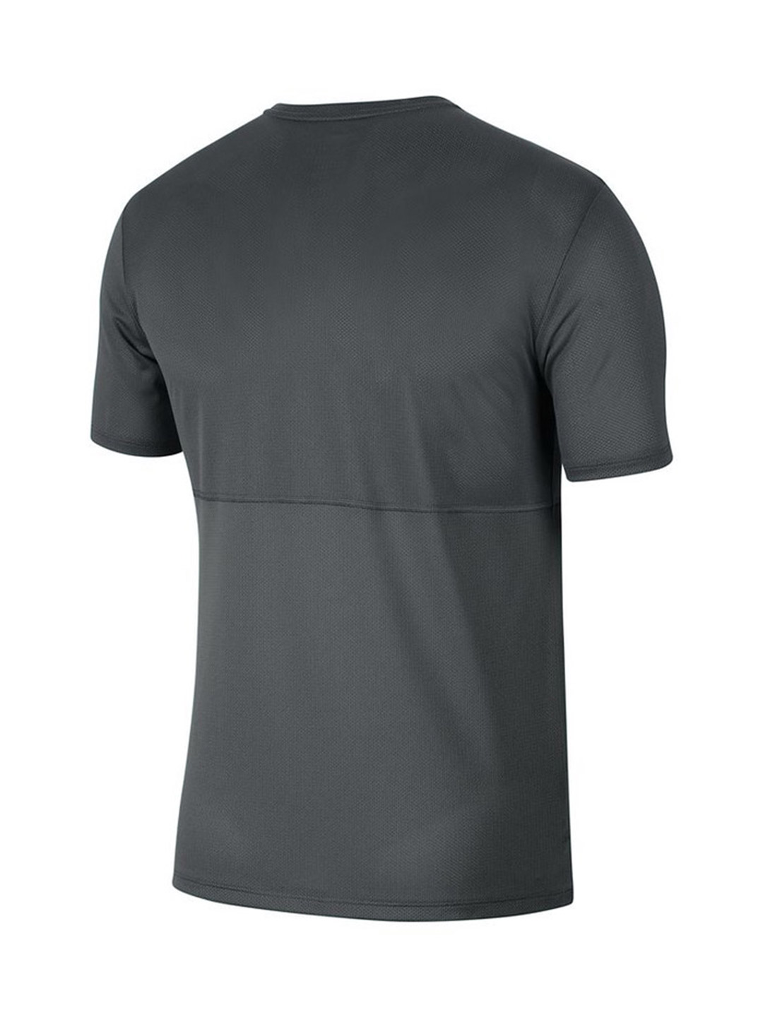 Nike Men Grey Breathe Round Neck Solid T-Shirts (1)