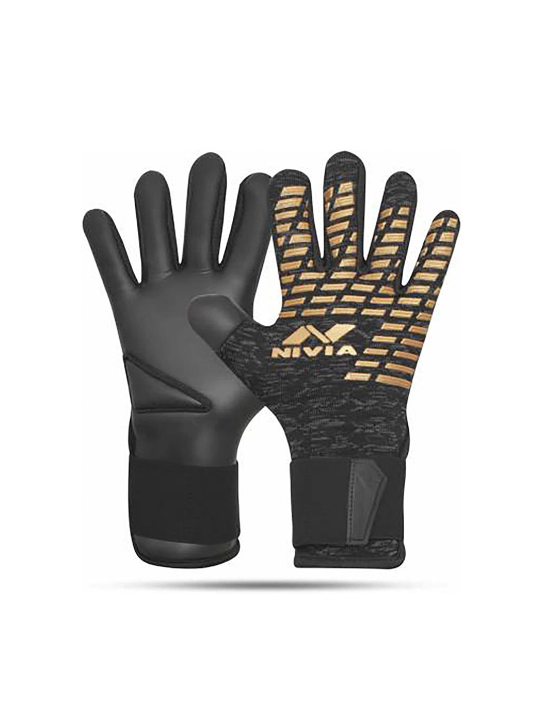Nivia Ashtang Black and Gold Goal Keeper Glove (1)