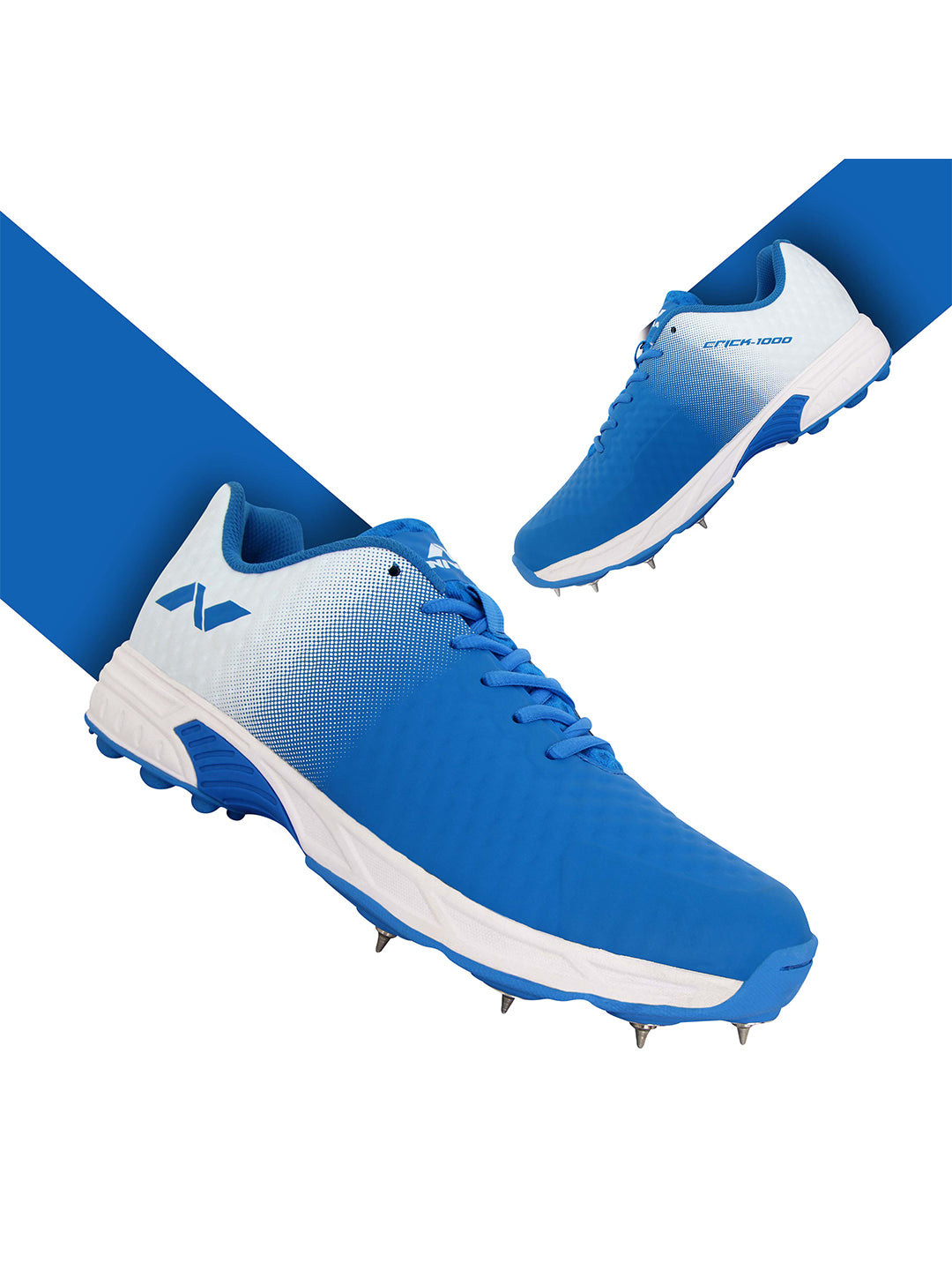 Nivia Men Aster Blue and White Crick-1000 (Batting) Sport Shoes (1)