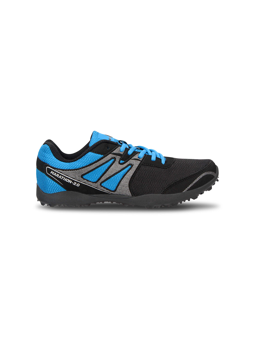 Nivia Men Black & Blue Spikes Marathon Running Shoes (1)