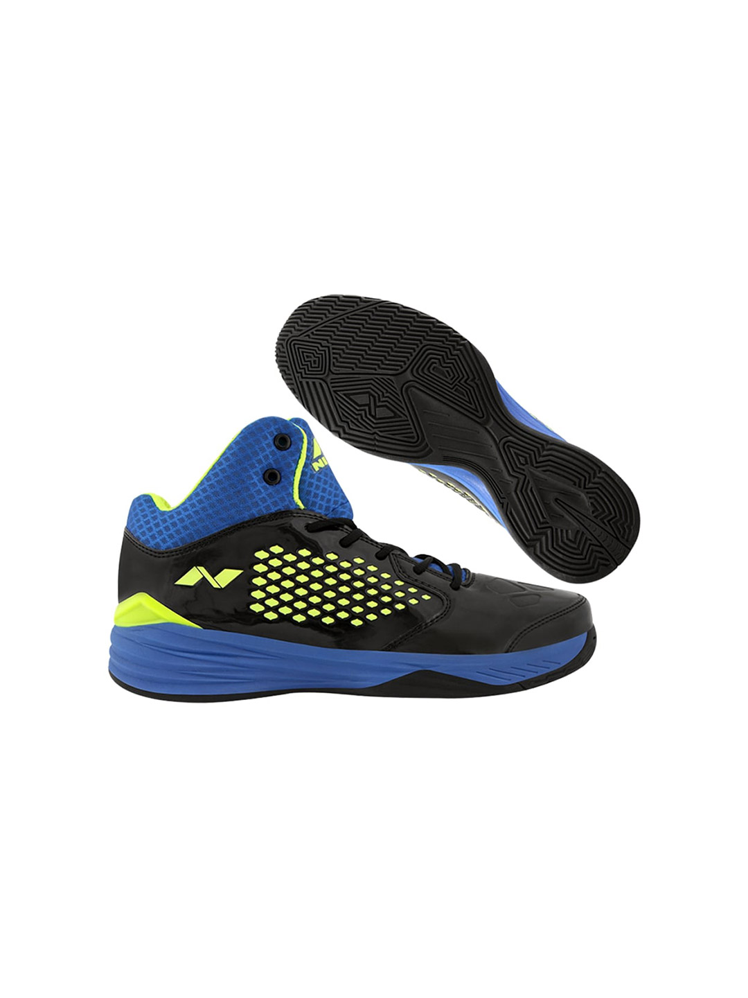 Nivia Men Black & Blue Warrior-1 Basketball Shoes (1)