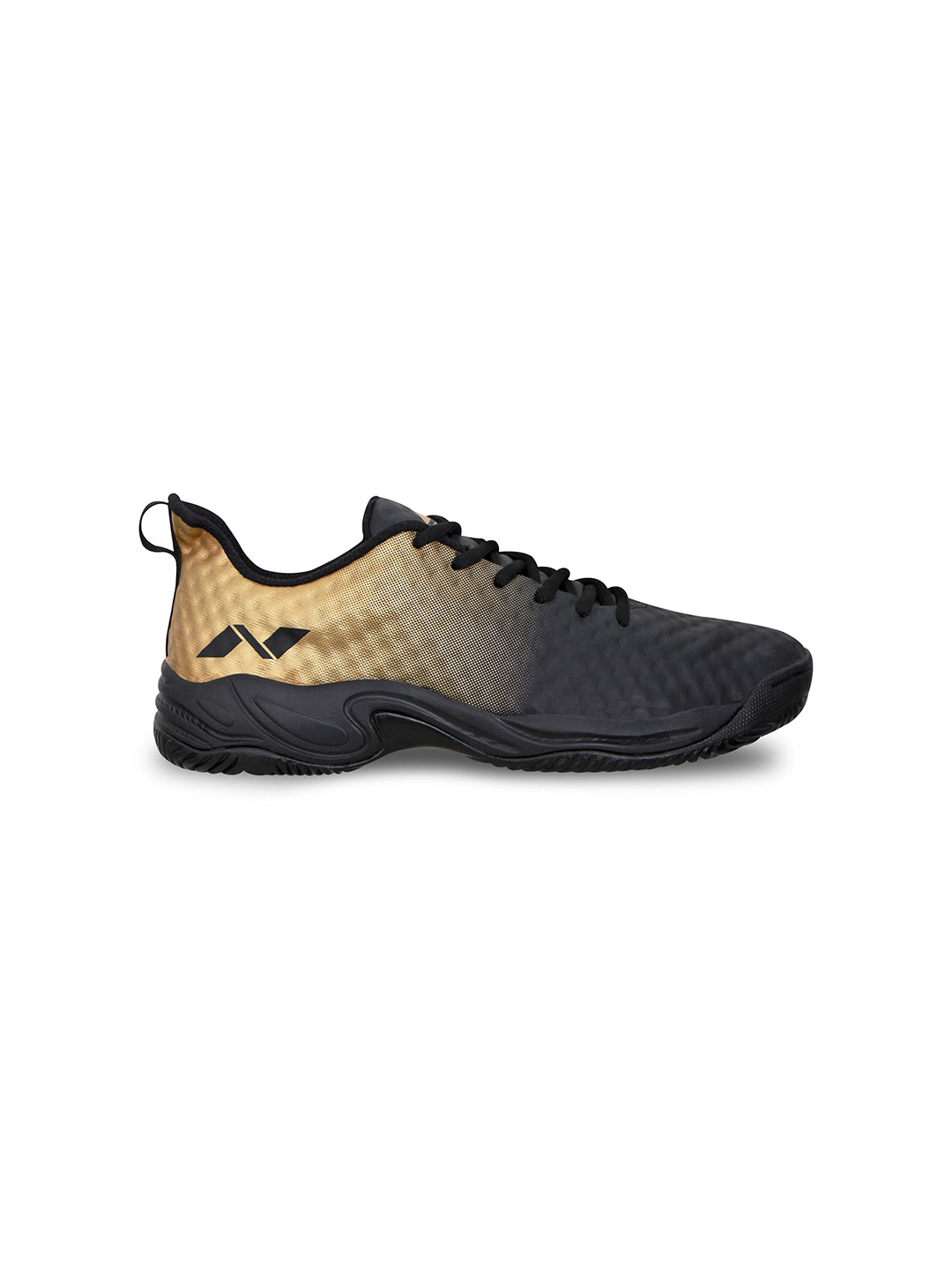Nivia Men Black & Bronze Power Smash Tennis Shoes (1)