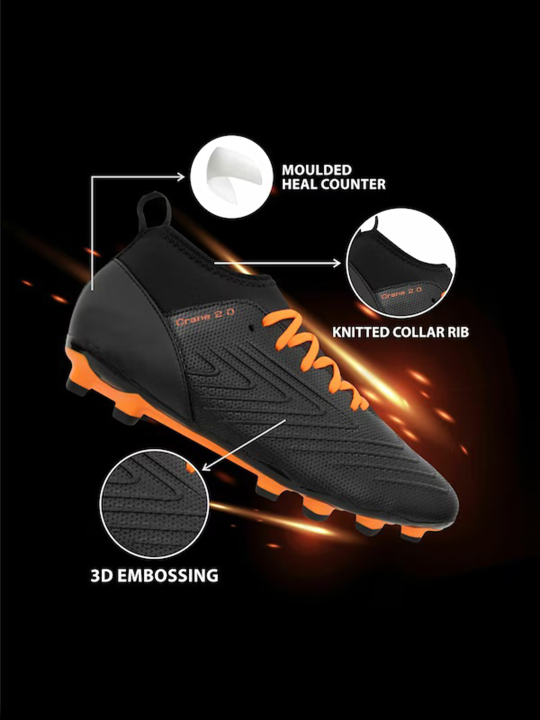 Nivia Men Black Crane Football Shoes (6)