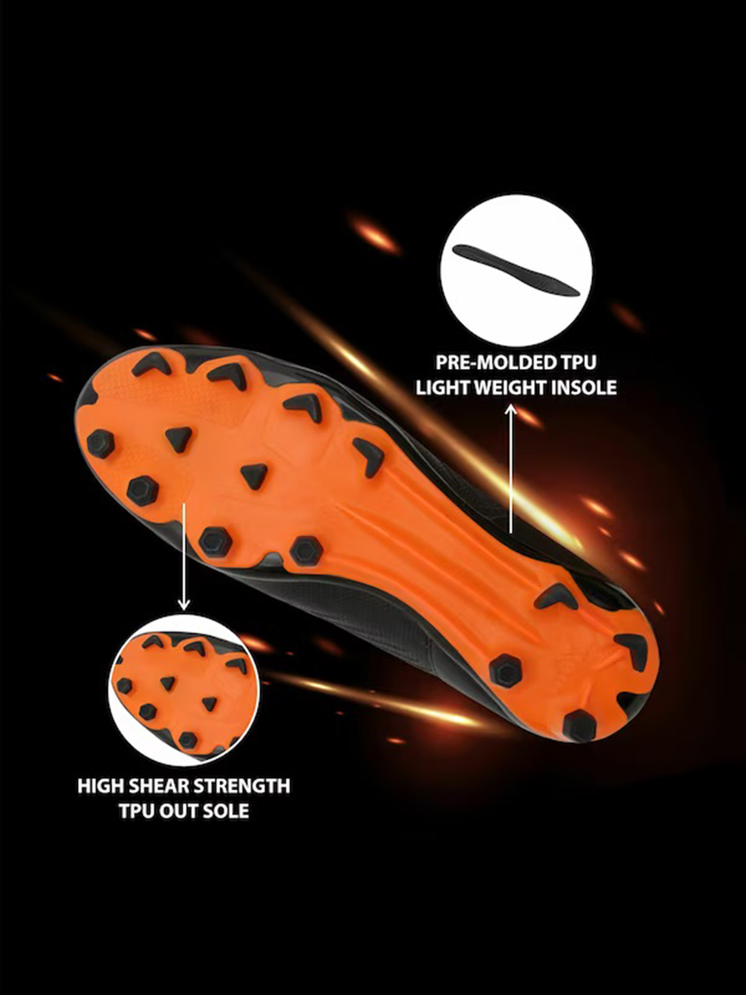 Nivia Men Black Crane Football Shoes (7)