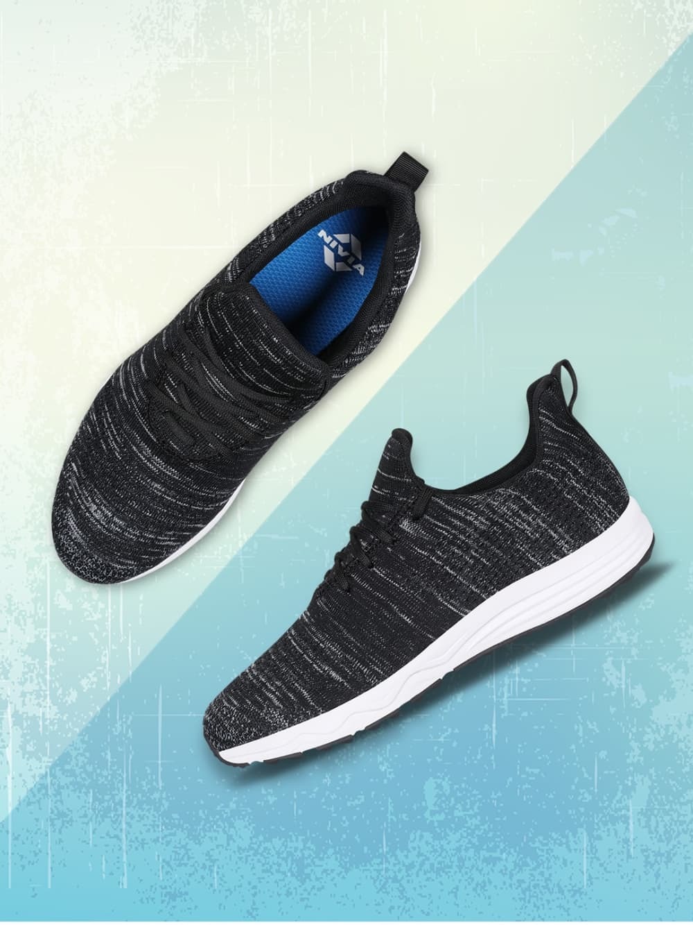 Nivia Men Black Impulse Knitted Running Shoes (1)