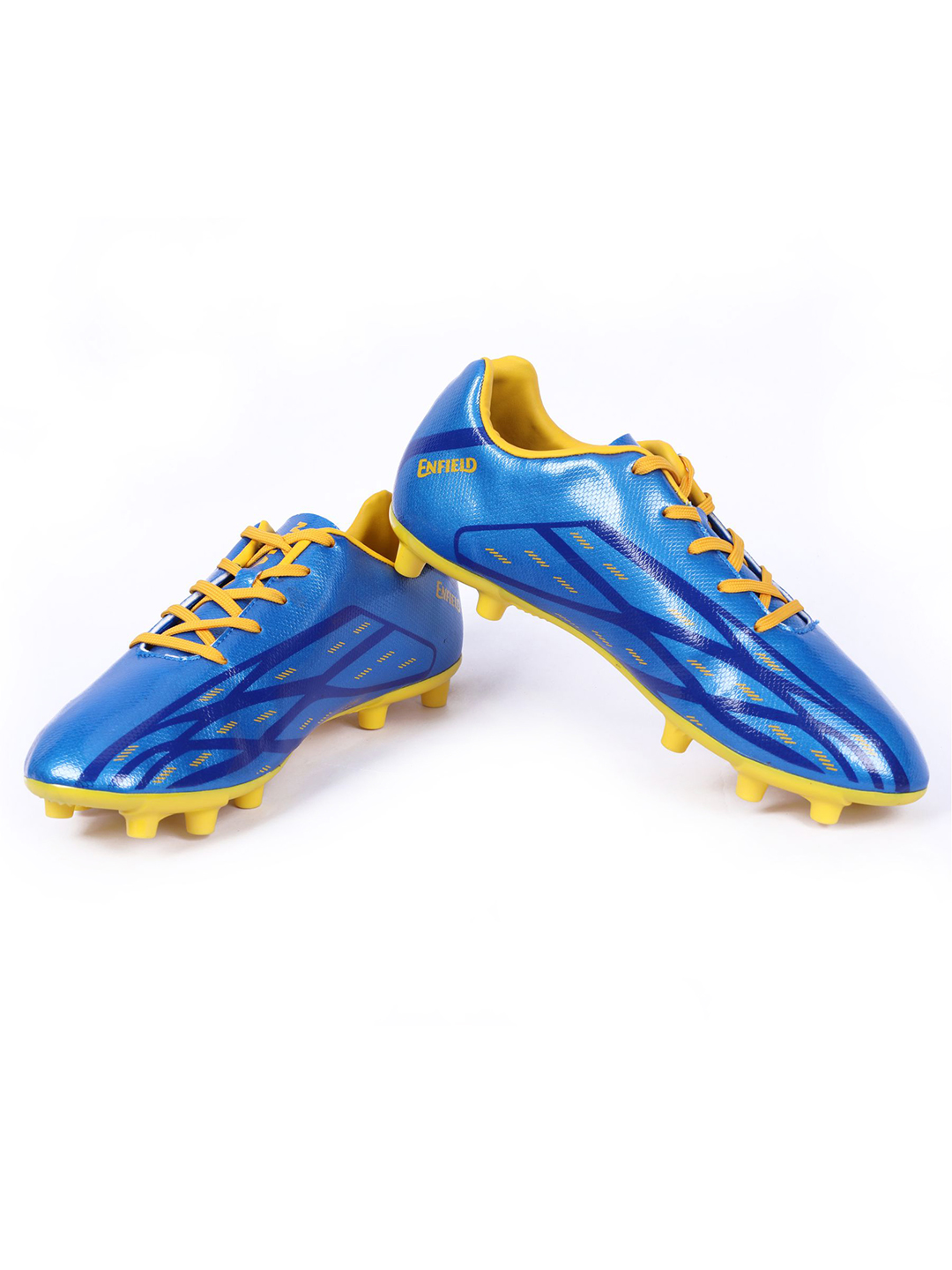 Nivia Men Blue and Yellow Enfield Football Shoes (4)