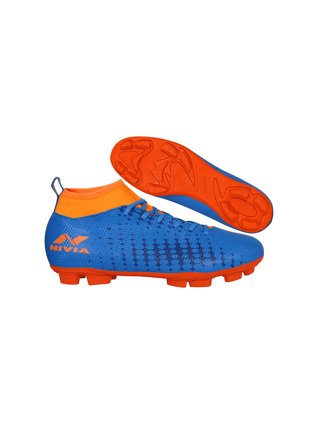 Nivia Men Blue & Orange Ultra Football Shoes (2)