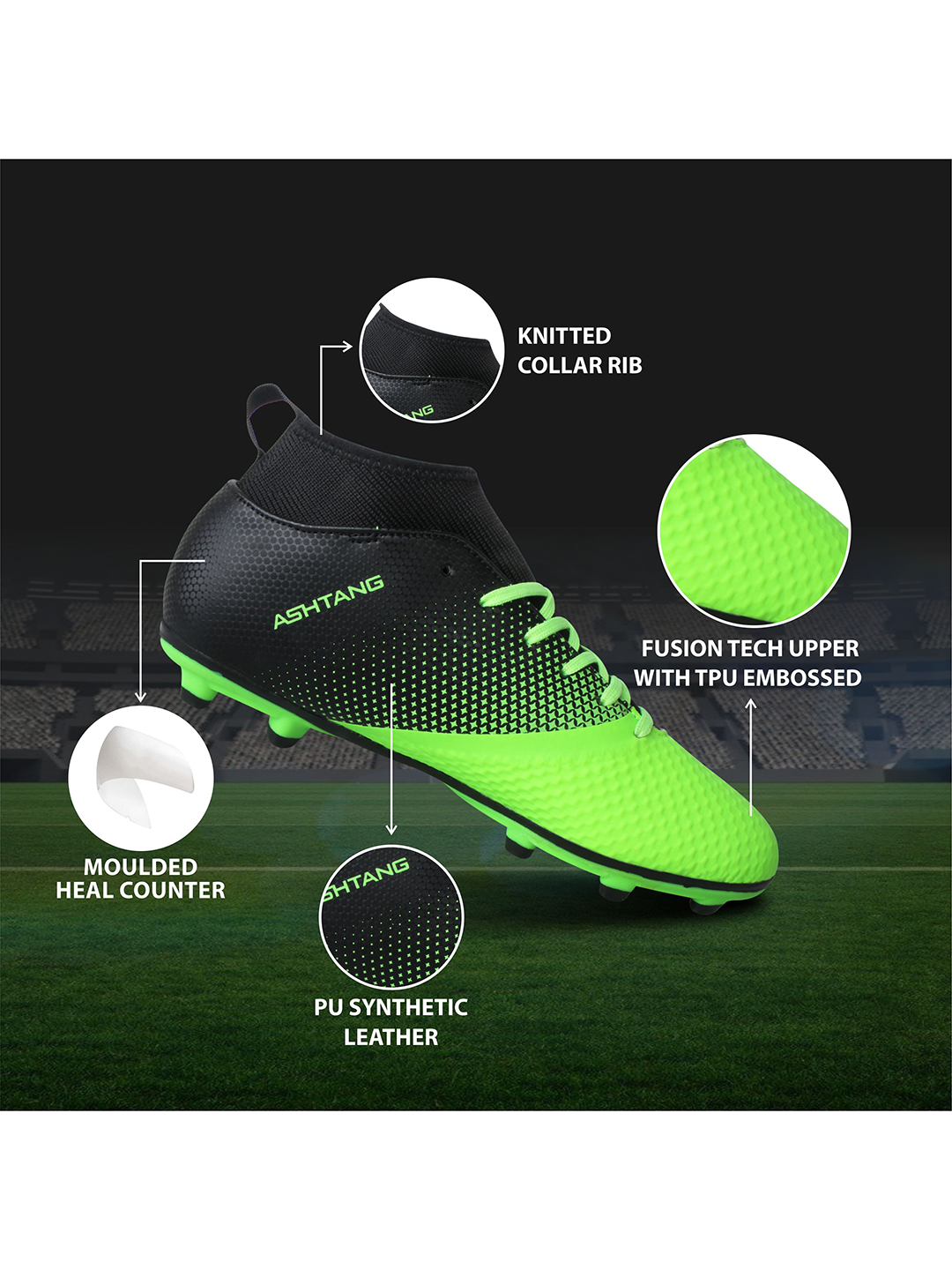 Nivia Men Green Ashtang Football Shoes (6)