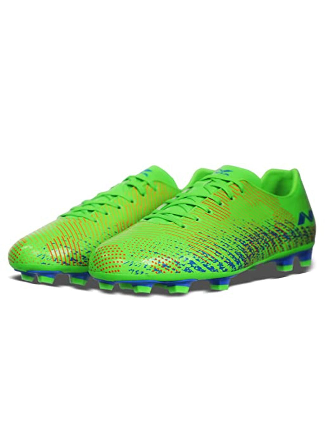 Nivia Men Neon Green and A.Blue Encounter 9.0 Football Shoes (1)