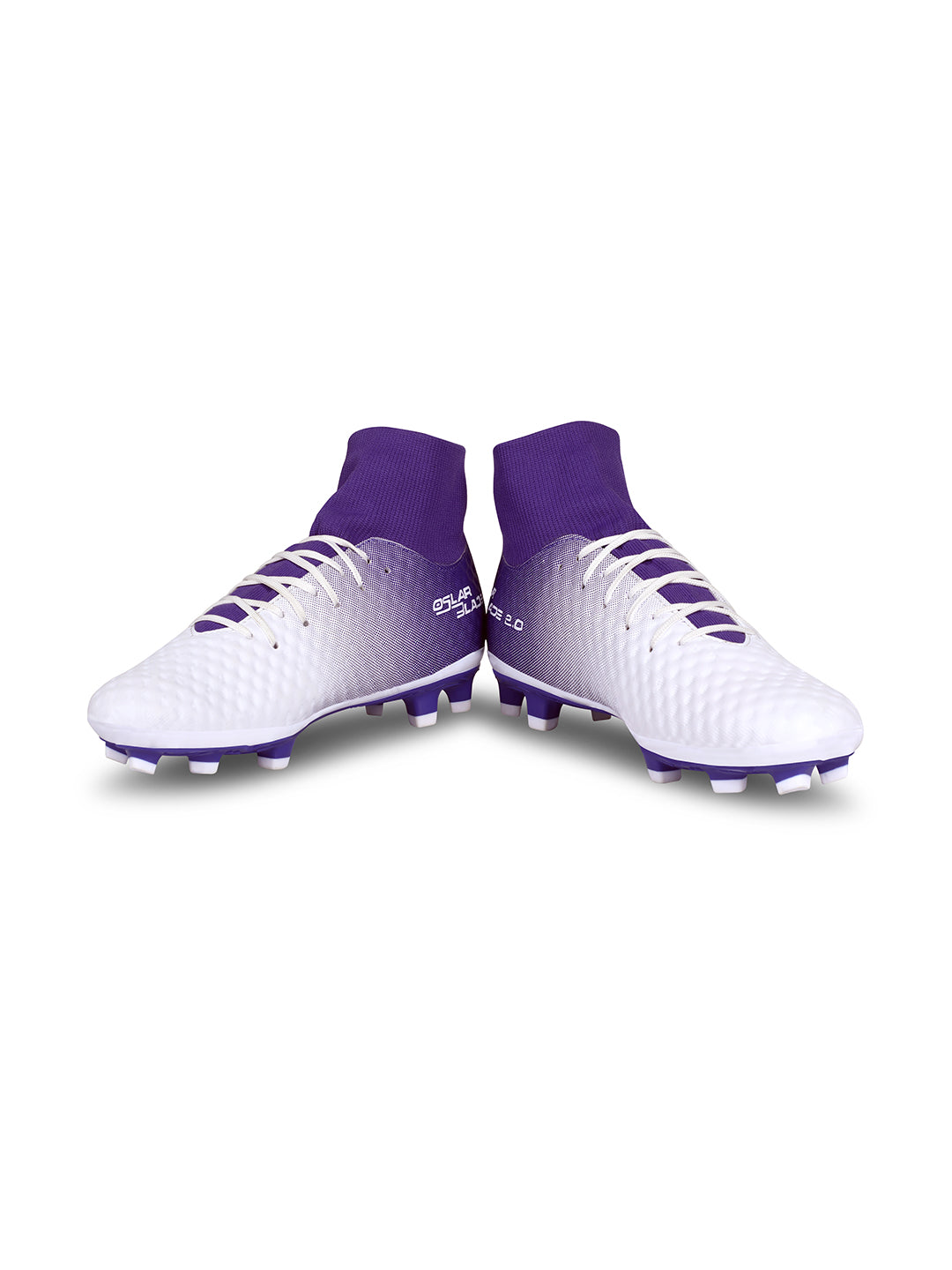 Nivia Men White and Purple Oslar Blade 2.0 Football Shoes (2)