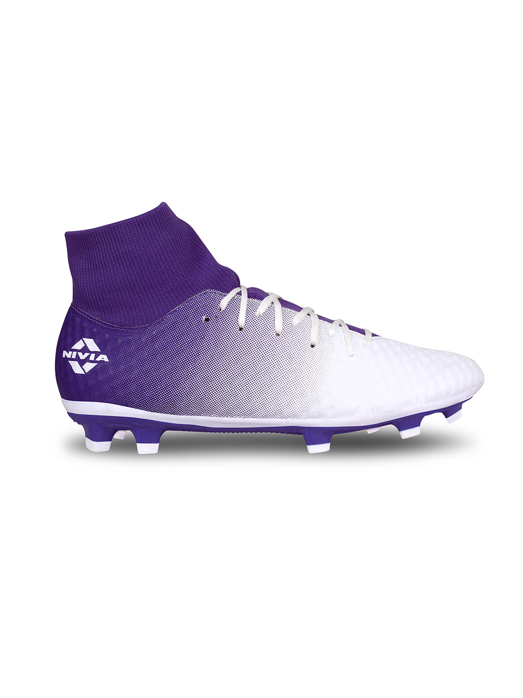 Nivia Men White and Purple Oslar Blade 2.0 Football Shoes (1)