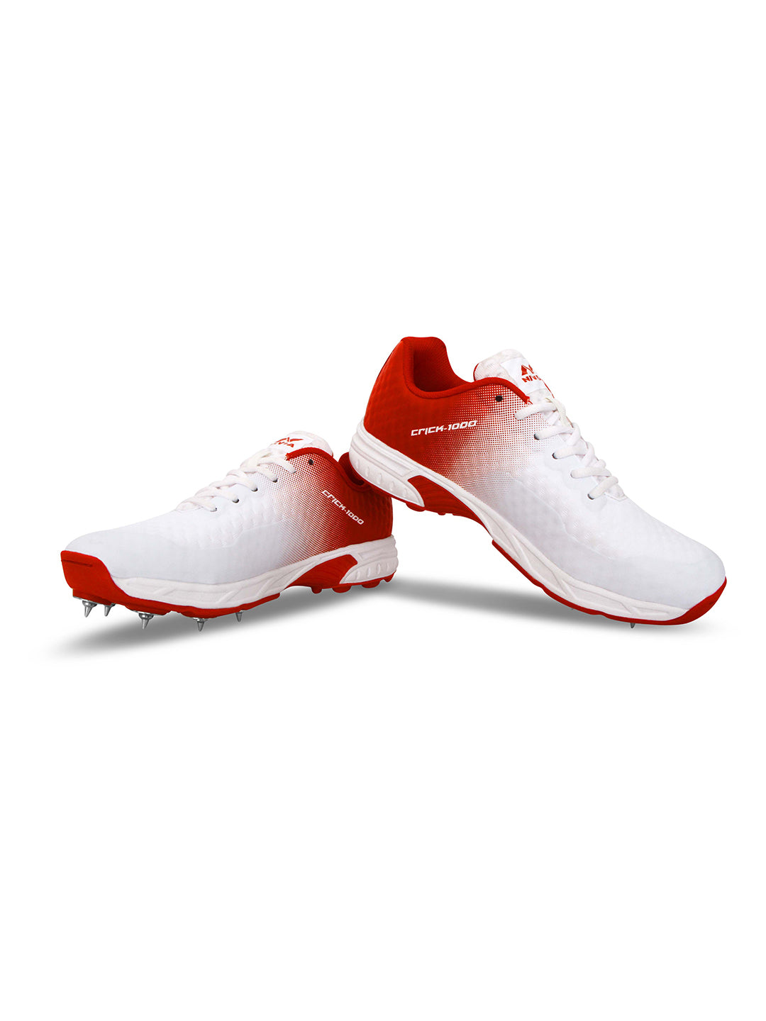 Nivia Men White and Red Crick-1000 (Batting) Sport Shoes (5)