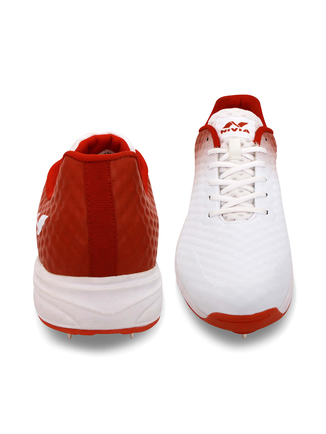 Nivia Men White and Red Crick-1000 (Bowling) Sport Shoes (7)
