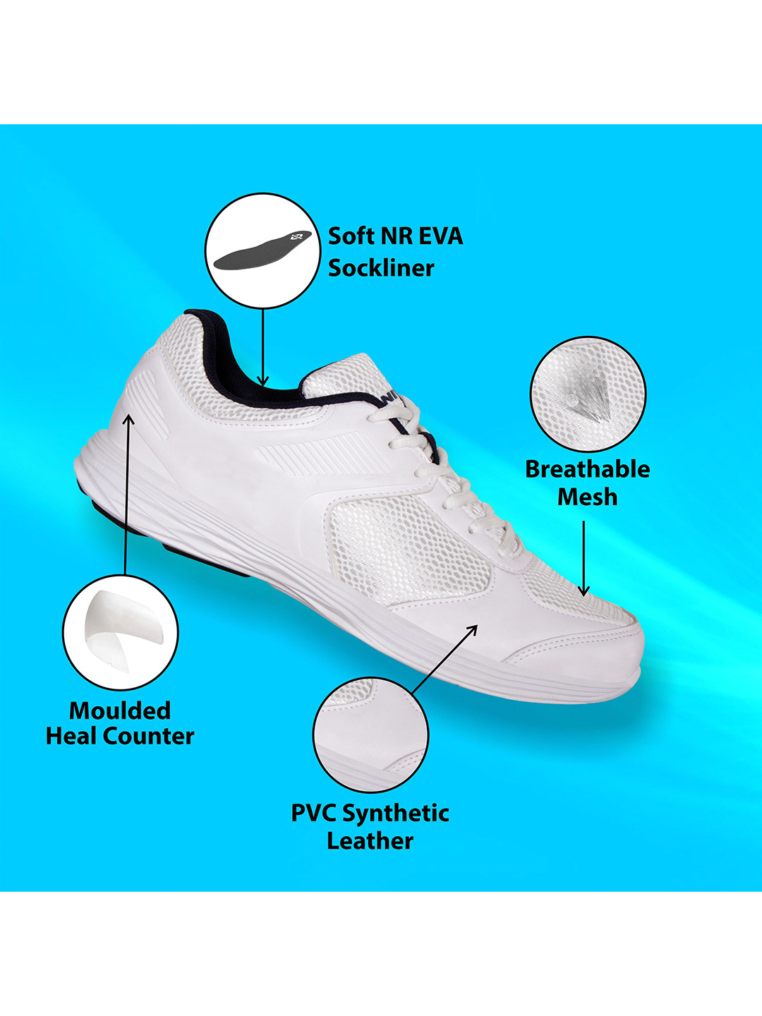 Nivia Men White New Hawks Running Shoes (5)