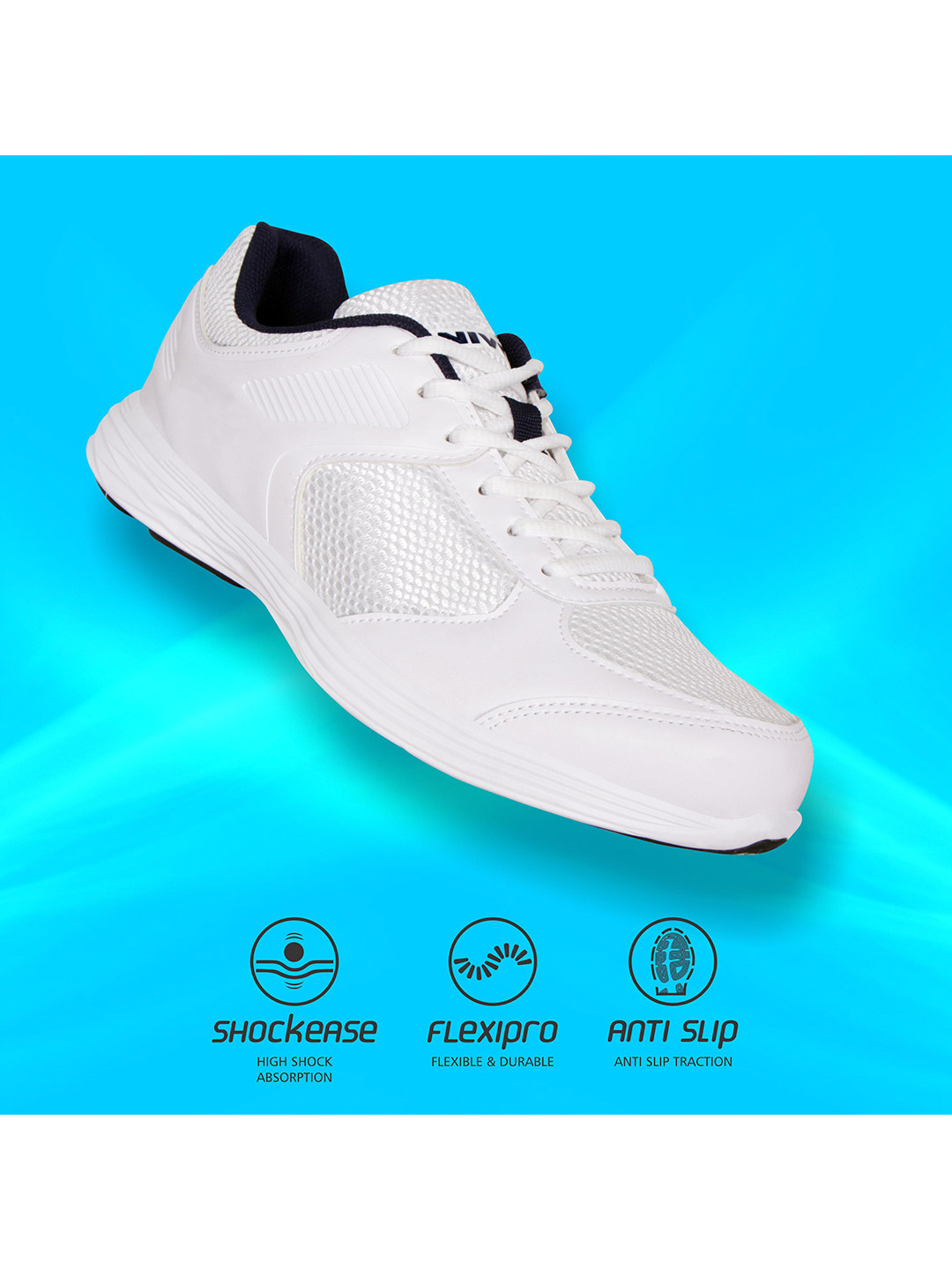 Nivia Men White New Hawks Running Shoes (4)