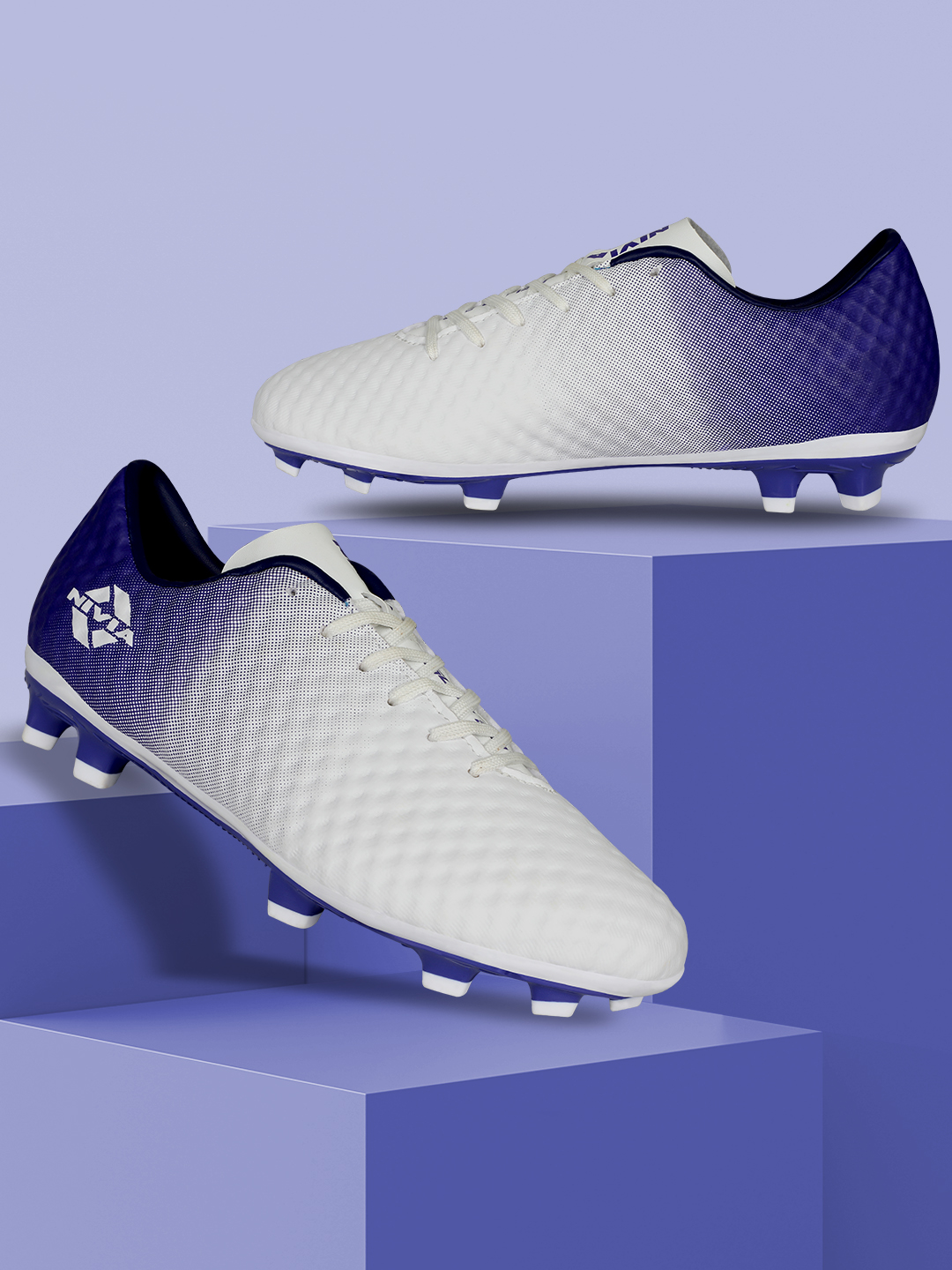 Nivia Men White & Purple Oslar Football Shoes (1)