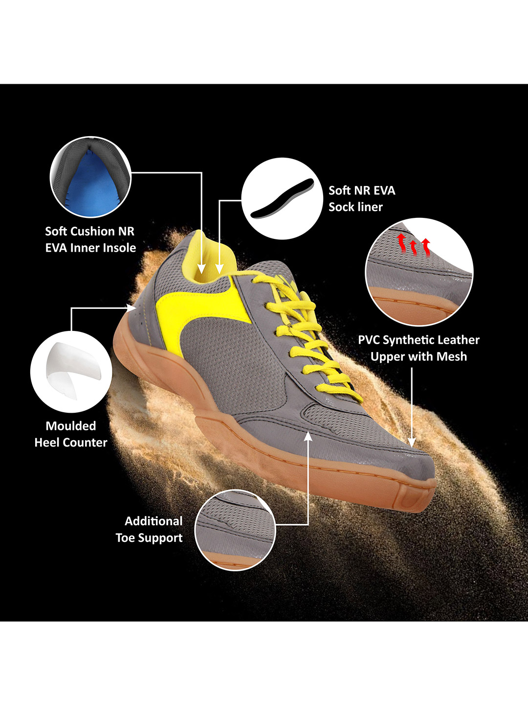 Nivia Men Yellow Flash Badminton Shoes (1)