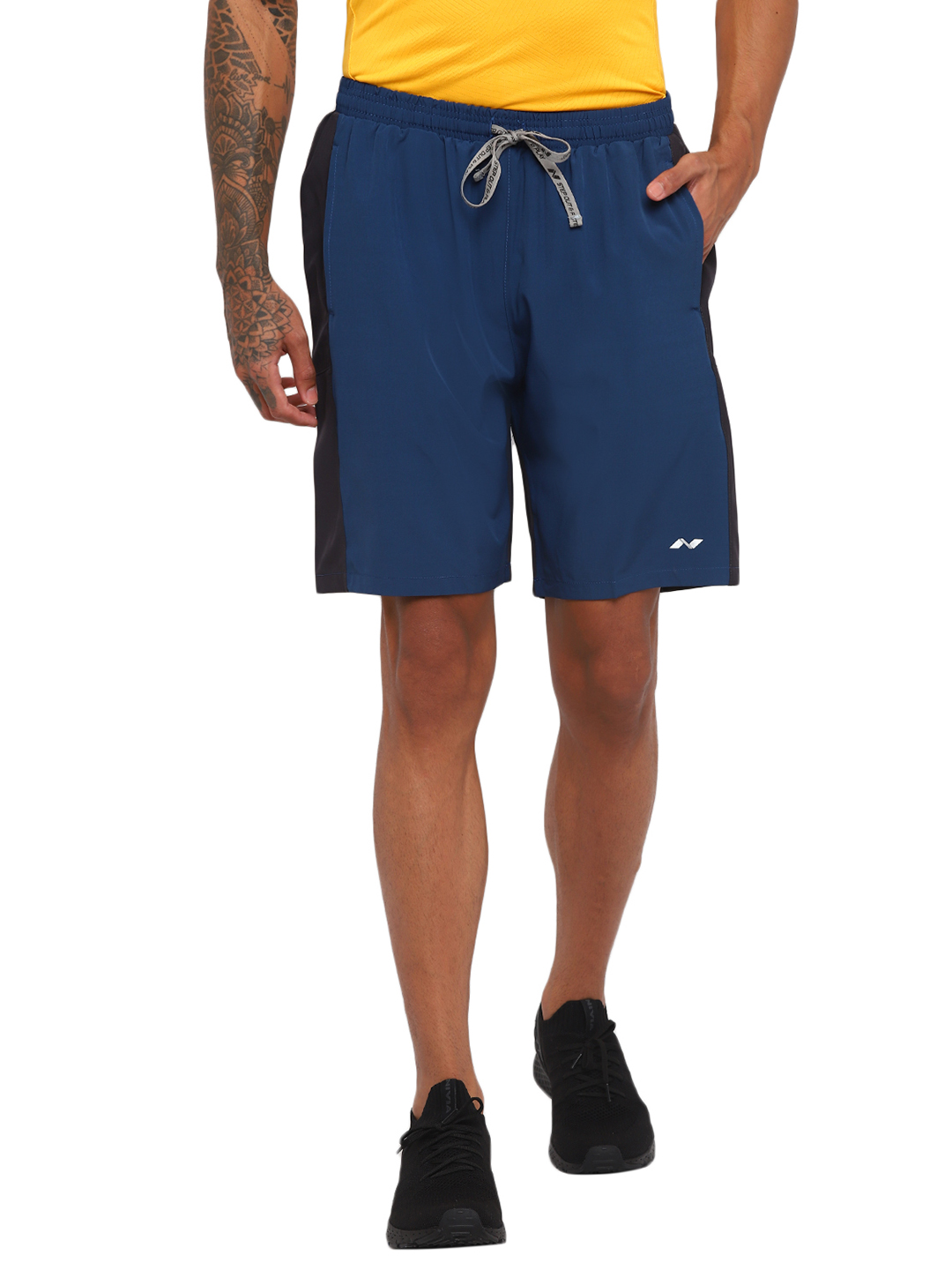 Nivia Nivia- M. Stretch Shorts With Back Panel - Blue::Black (1)